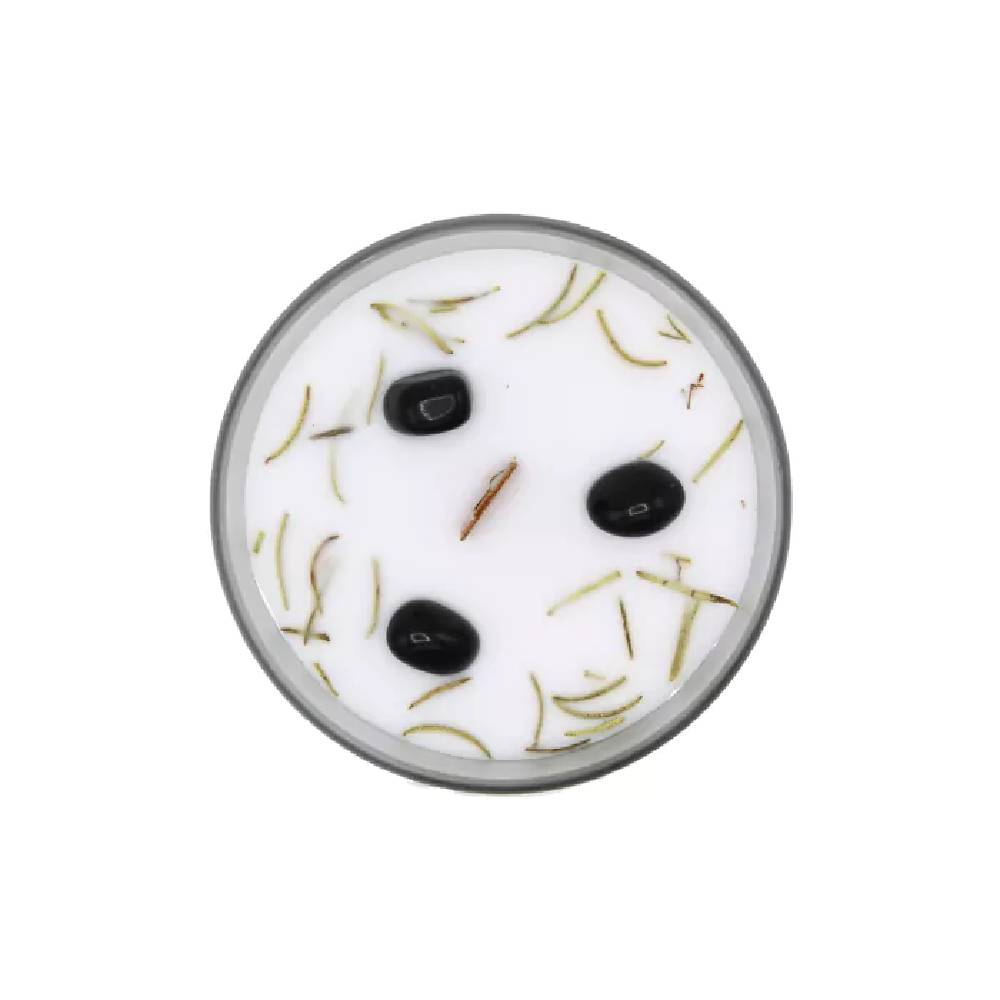 Svece ar dabīgiem akmeņiem Cleansing Aromatherapy Gemstone Candle Sandalwood 70g