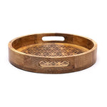 Ielādēt attēlu galerijas skatītājā, Mango Koka Kristāla Režģis Flower of Life Tray / Dzīvības Zieds 30cm
