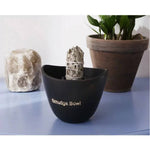 Load image into Gallery viewer, Keramiskais Turētājs Black Smudge Bowl 10x13cm - Palo Santo &amp; Sage
