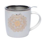 Ielādēt attēlu galerijas skatītājā, Krūze ar metāla sietiņu Mandala 400ml
