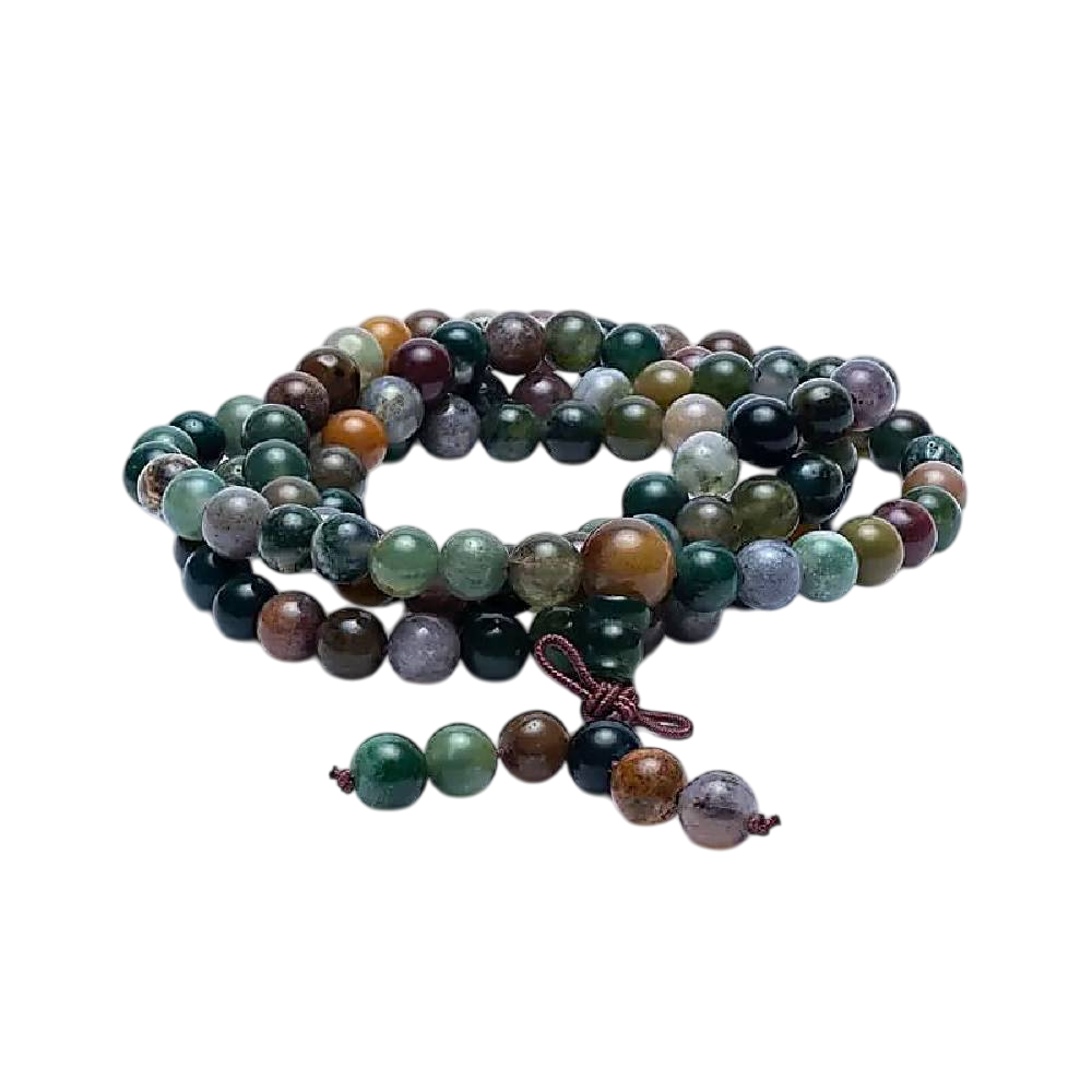 Mala / Skaitāmkrelles 108 Ahāts / Ahāts Multicolour / Multicolour Agate 35cm