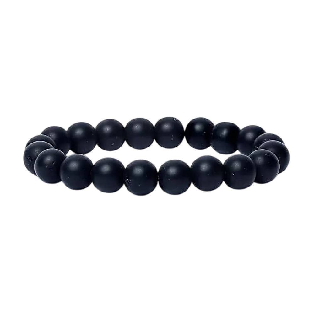 Rokassprādze Onikss / Melnais Onikss Matēts Brazīlija / Black Onyx AA 8mm
