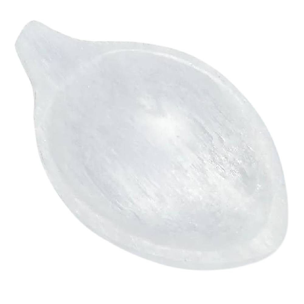 Akmens Selenīts / Selenite Leaf Bowl 11cm