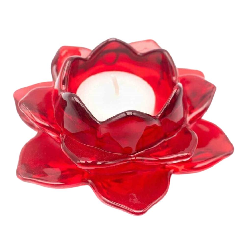 Stikla Svečturis Lotus 11x5.5cm