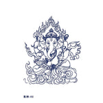 Ielādēt attēlu galerijas skatītājā, Pagaidu tetovējumi GANESH 12cm x 19cm
