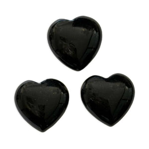 Akmens Obsidiāns / Melnais Obsidiāns Meksika / Black Obsidian Heart 35-40mm