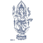Ielādēt attēlu galerijas skatītājā, Pagaidu tetovējumi GANESH 12cm x 19cm
