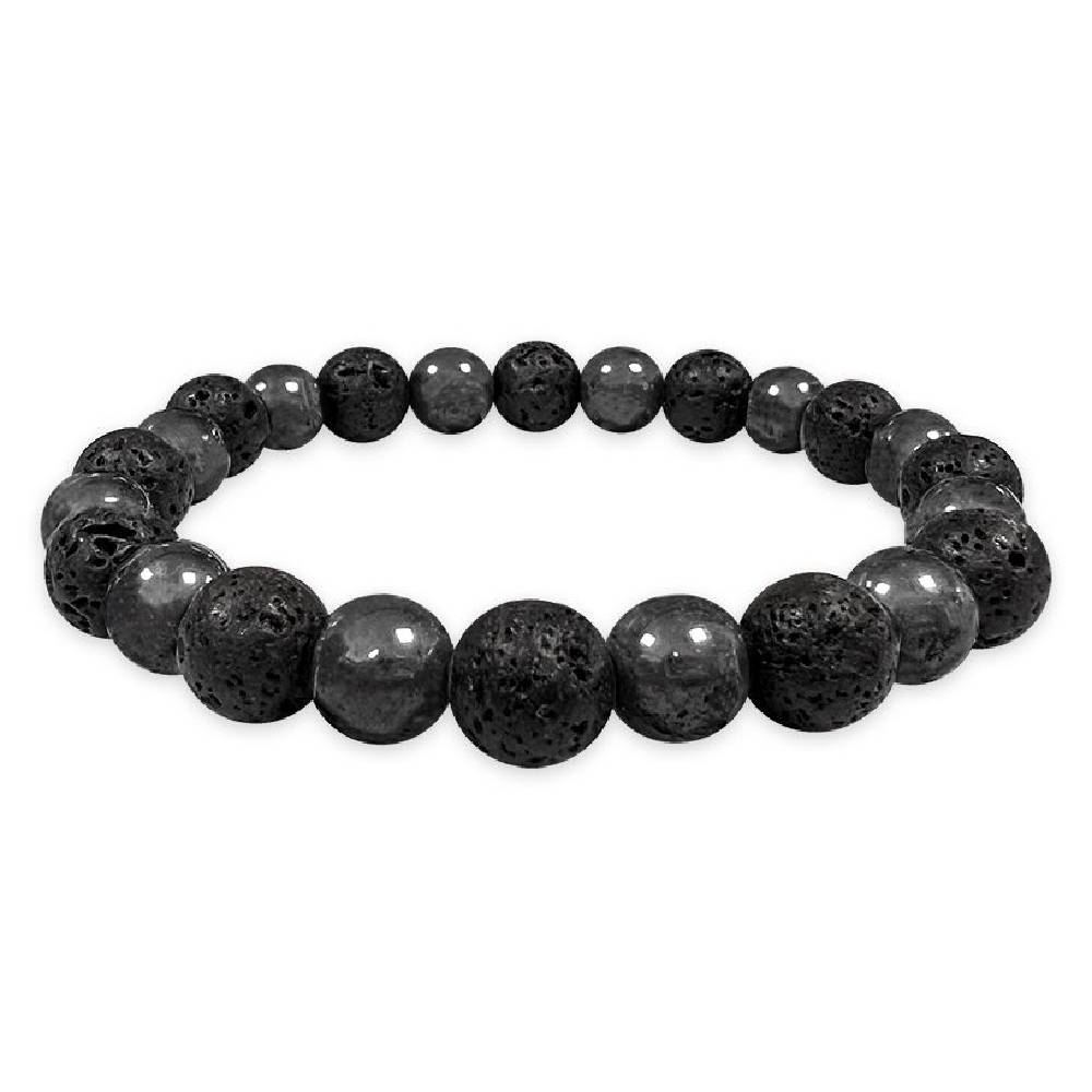 Rokassprādze MIX Lava un Hematīts / Lava & Hematite 8mm