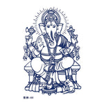 Ielādēt attēlu galerijas skatītājā, Pagaidu tetovējumi GANESH 12cm x 19cm
