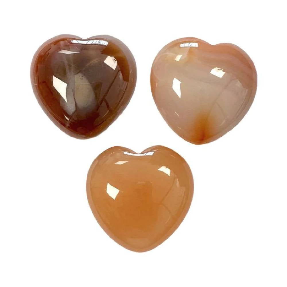 Akmens Karneols Brazīlija / Carnelian Heart A 25-30mm