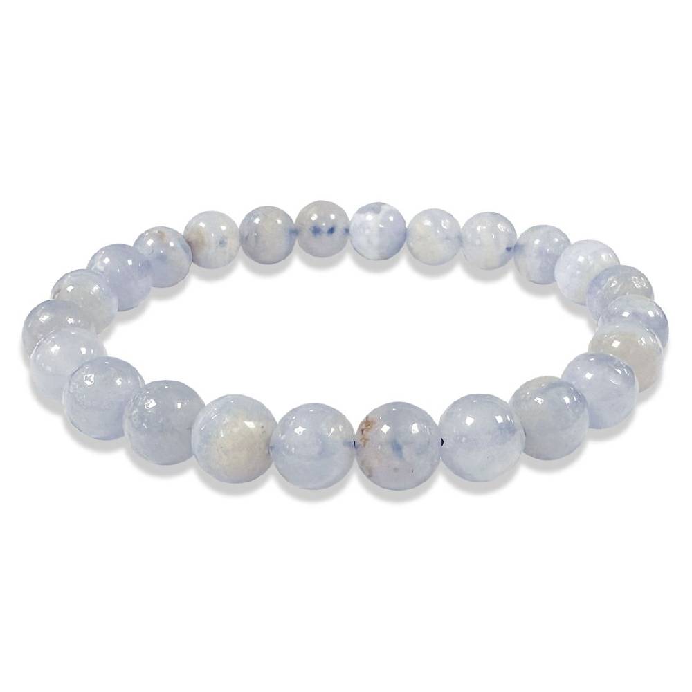 Rokassprādze Halcedons Brazīlija / Zilais Halcedons / Blue Chalcedony A 8mm