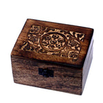 Load image into Gallery viewer, Koka kastīte ēterisko eļļu uzglabāšanai Mango Wood Essential Oil Box Floral - 12 pudeles
