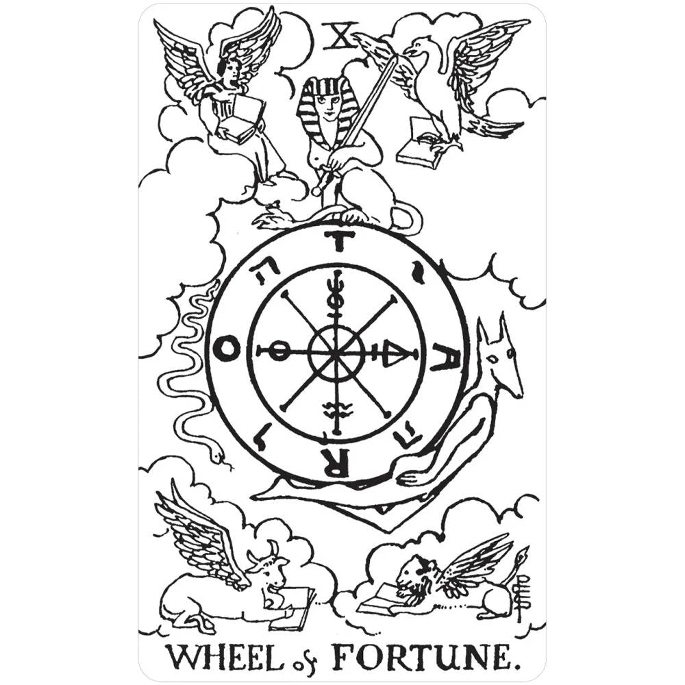 Black & White Rider-Waite Tarot Deck Taro Kārtis