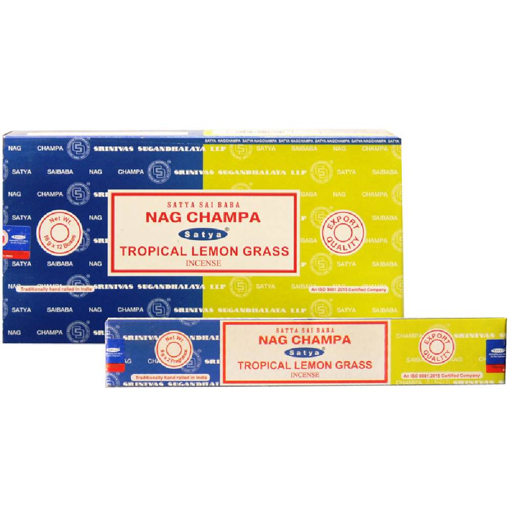 Smaržkociņi Nag Champa & Tropical Lemon Grass 8grx2