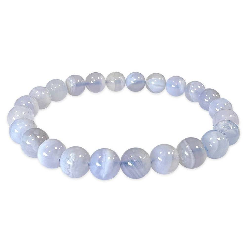 Rokassprādze Halcedons Brazīlija / Zilais Halcedons / Blue Chalcedony AA 8mm