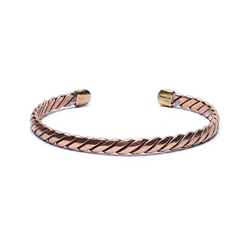 Twisted bracelet bronze colour 6.5cm