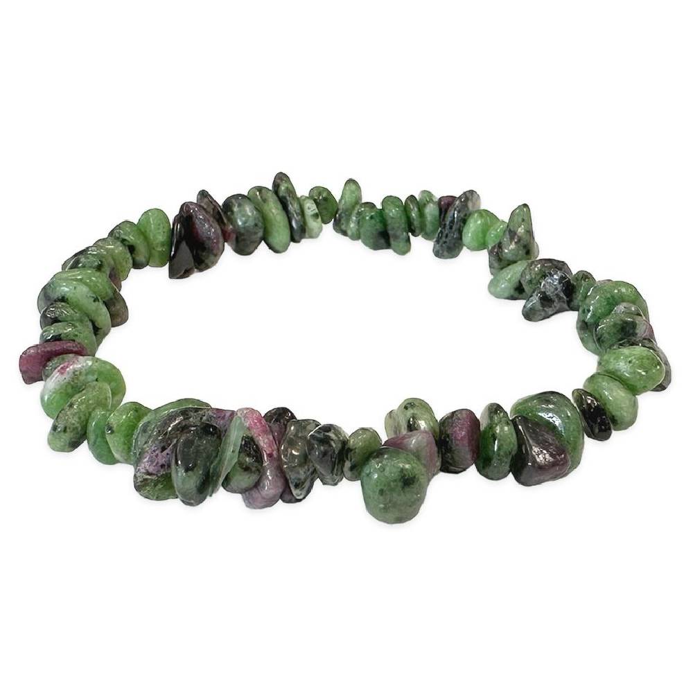 Rokassprādze Coizīts / Rubīns Coizītā Madagaskara / Ruby Zoisite Chips