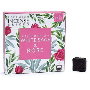 Aromafume incense bricks white sage & rose 40gr
