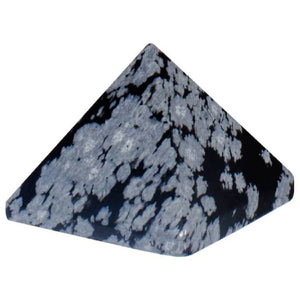 Piramīda Obsidiāns / Sniegpārslu Obsidiāns ASV / Snowflake Obsidian 35-40mm