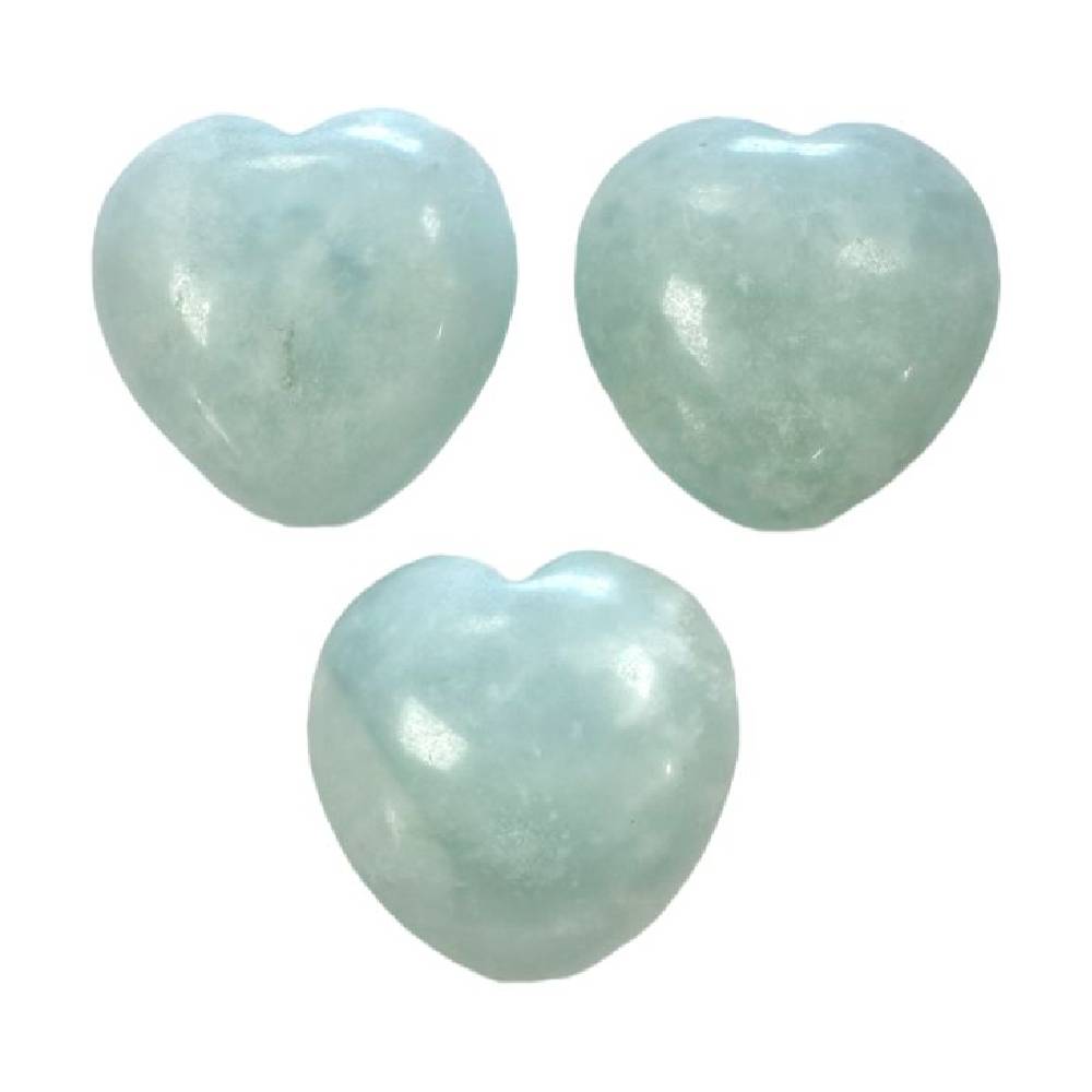 Akmens Akvamarīns Brazīlija / Aquamarine Heart 30-35mm