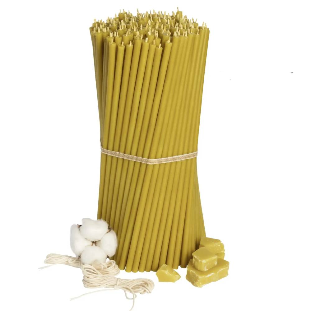 Beeswax Church Candles Amber N60 - 80 minutes, 6.6x205mm
