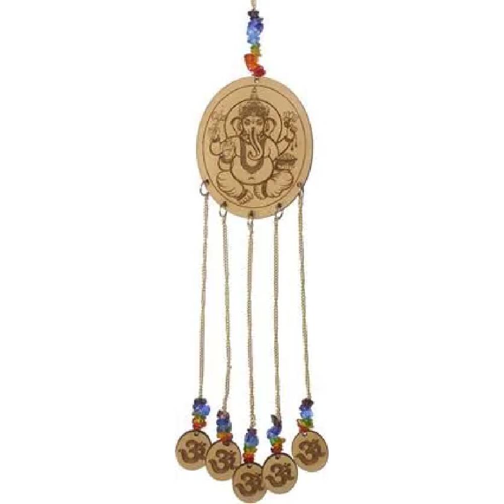 Vēja Zvani Feng Shui Wooden Wind Chimes GANESHA