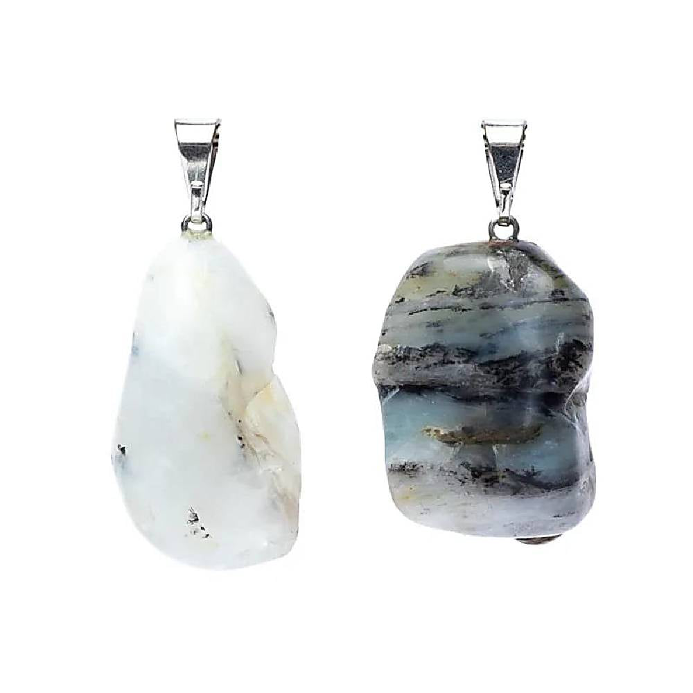 Andean opal gemstone pendant pin drilled 1.5cm - 3cm