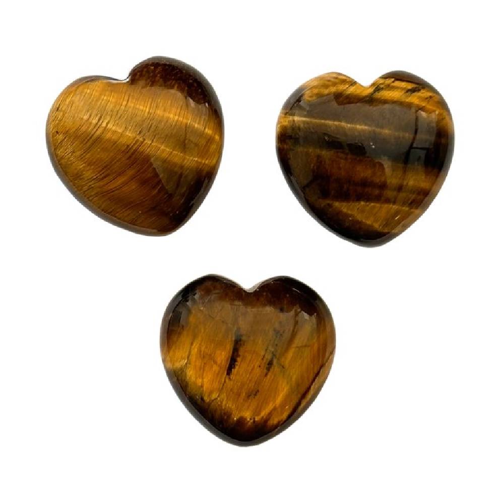 Akmens Tīģeracs Dienvidāfrika / Tiger Eye Heart 30-35mm