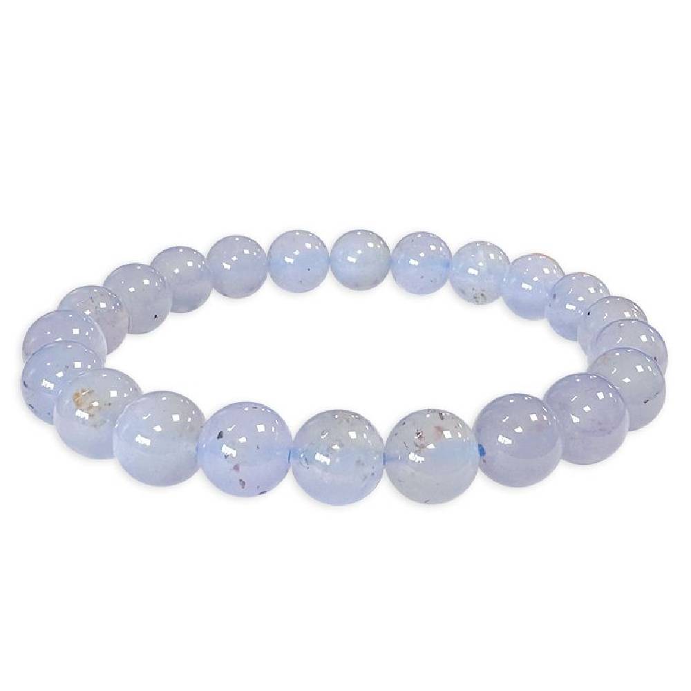 Rokassprādze Halcedons Namībija / Zilais Halcedons / Blue Chalcedony AA 8mm