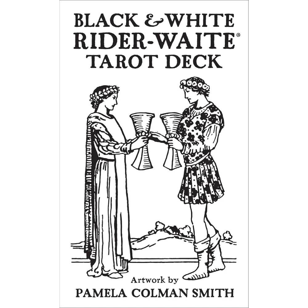 Black & White Rider-Waite Tarot Deck Taro Kārtis