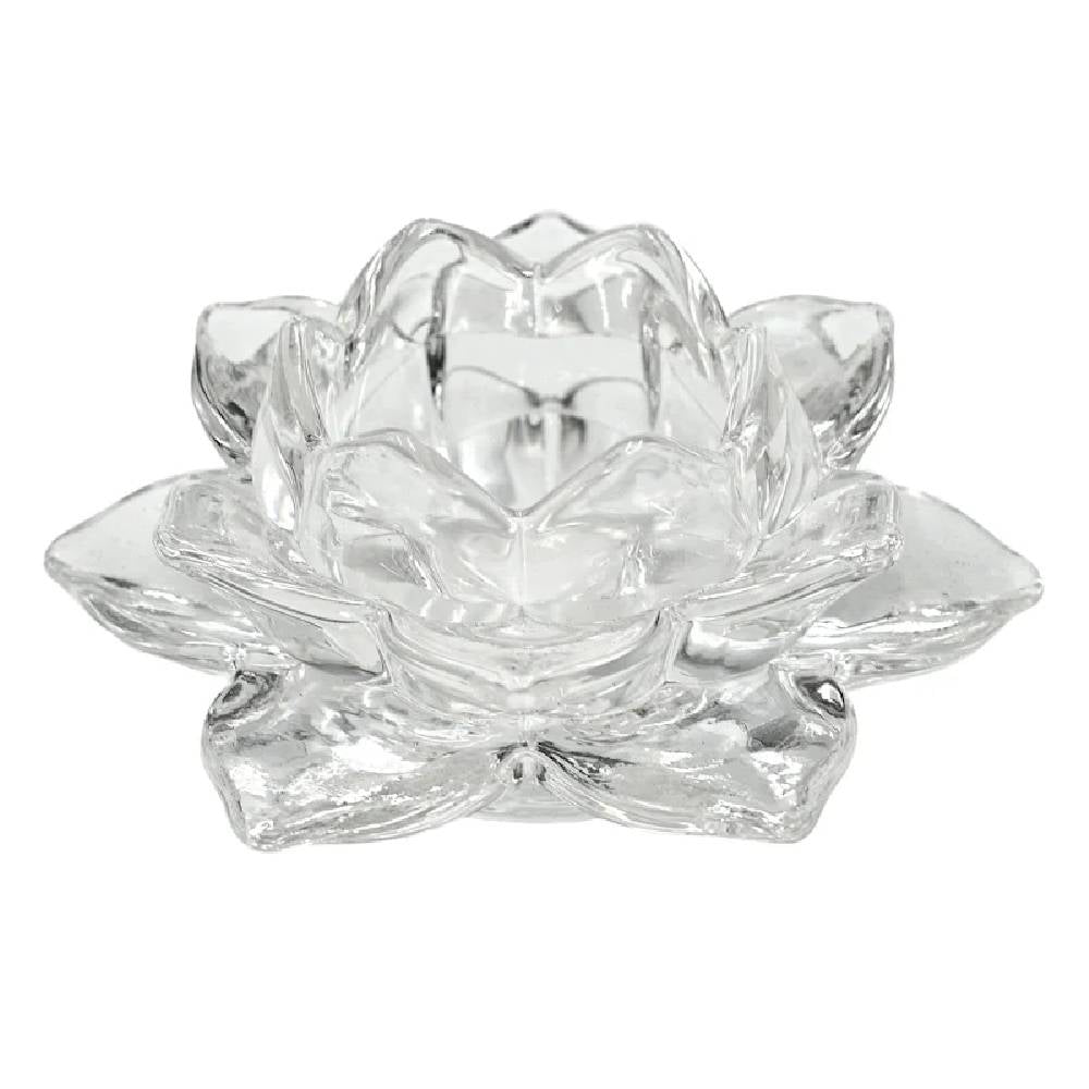 Stikla Svečturis Lotus 11x5.5cm