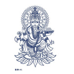 Ielādēt attēlu galerijas skatītājā, Pagaidu tetovējumi GANESH 12cm x 19cm
