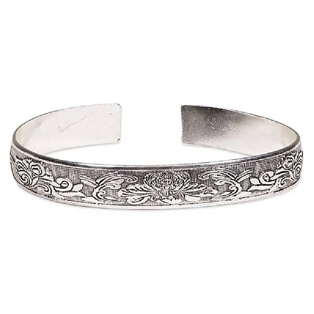 Tribal Lotus Design Miao Bracelet