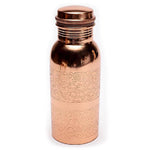 Load image into Gallery viewer, Copper bottle floral design etched 500ml
