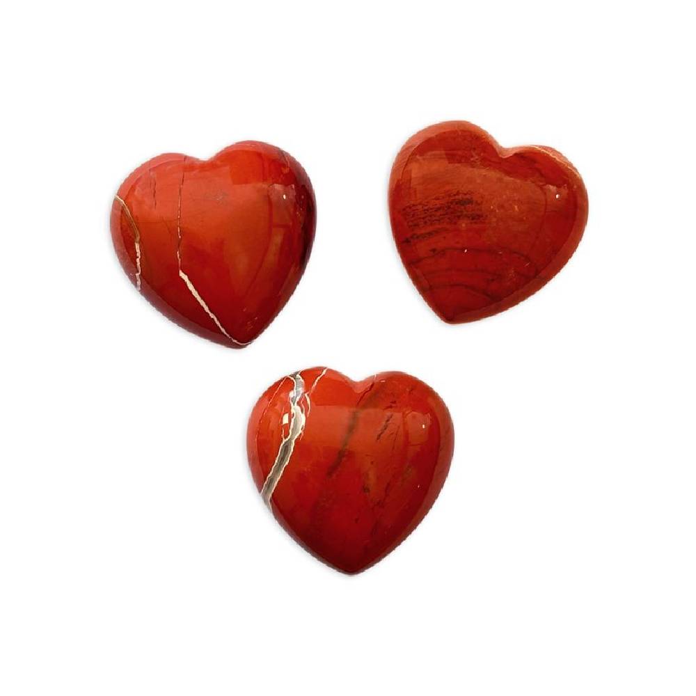 Akmens Jašma / Sarkanā Jašma / Red Jasper Heart 30-35mm