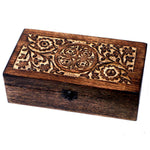 Load image into Gallery viewer, Koka kastīte ēterisko eļļu uzglabāšanai Mango Wood Essential Oil Box Floral - 24+1 pudeles
