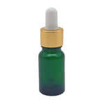 Load image into Gallery viewer, Zaļa stikla pudele Green Glass Bottle Gold &amp; White 10ml-100ml
