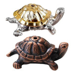 Ielādēt attēlu galerijas skatītājā, Metāla vīraka turētājs japāņu vīraka kociņiem Turtle Metal Incense Burner 4cm
