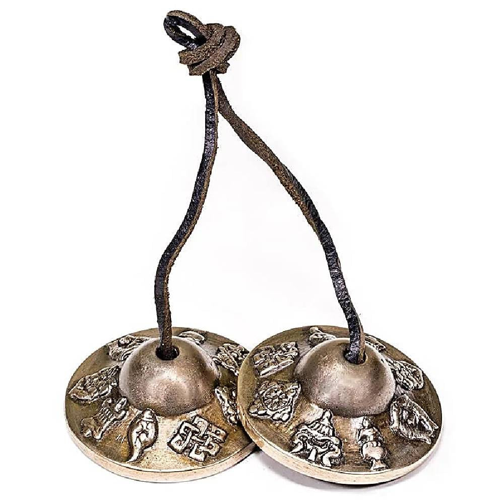 Tingša / Karatalas / Cimboļi / Tingsha Cymbals Continuous Sound Prosperity Symbols 200gr, 6cm