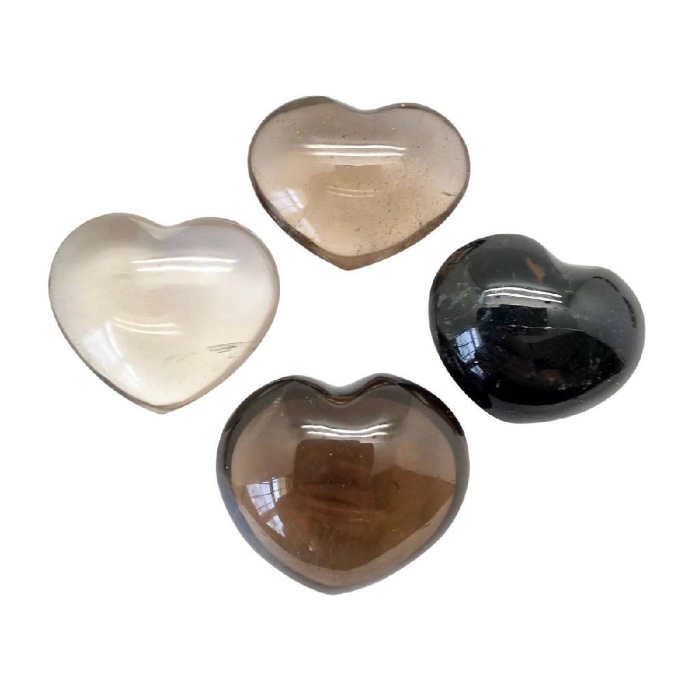 Akmens Dūmu Kvarcs Brazīlija / Smoky Quartz Heart 40-45mm