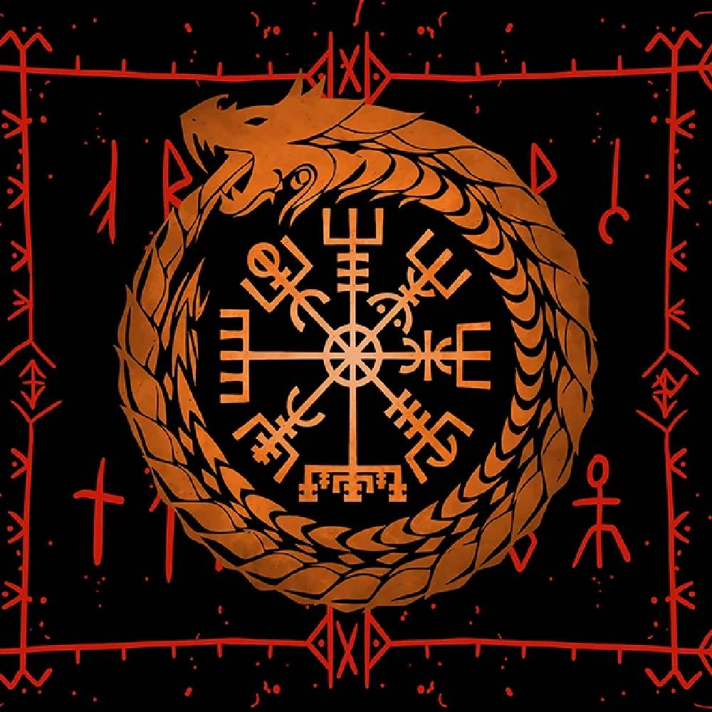 Galdauts Tarot & Rune Altar Cloth 50 x 50cm