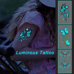 Ielādēt attēlu galerijas skatītājā, UV Pagaidu Tetovējumi Fluorescent Tattoos 6cm x 10.5cm
