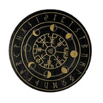 Ielādēt attēlu galerijas skatītājā, Koka Dēlis Rūnas / Runes, Moon &amp; Trinity Knot Ø15cm
