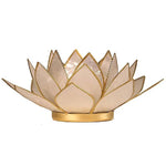 Load image into Gallery viewer, Lotus atmospheric light pearl gold trim
