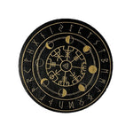 Ielādēt attēlu galerijas skatītājā, Koka Dēlis Rūnas / Runes, Moon &amp; Trinity Knot Ø15cm
