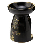 Ielādēt attēlu galerijas skatītājā, Aroma Lampa Keramika Golden Tree Black 11.5cm
