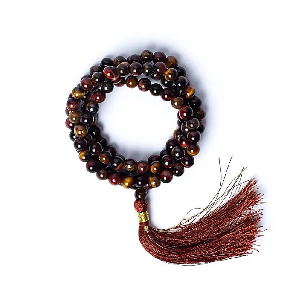Mala / Skaitāmkrelles 108 Rokassprādze Tīģeracs / Sarkanā Tīģeracs vai Buļļa Acs Dienvidāfrika / Red Tiger Eye or Bull's Eye AA 6mm