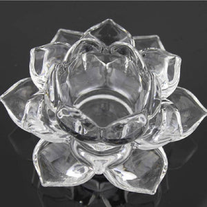 Stikla Svečturis Lotus 11x5.5cm