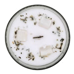 Load image into Gallery viewer, Svece ar dabīgiem akmeņiem Purification Aromatherapy Gemstone Candle White Sage 265g
