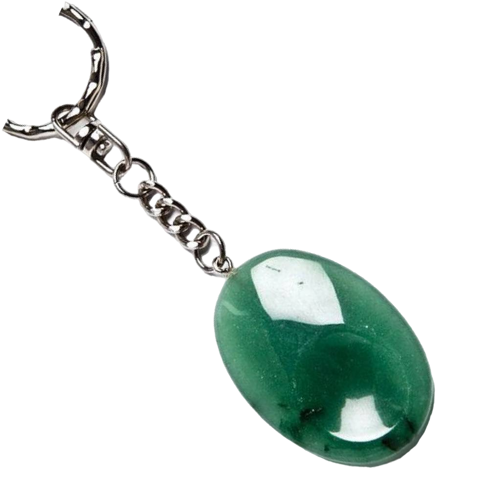 Atslēgu Piekariņš Antistress Kvarcs / Zaļais Kvarcs / Green Quartz Anti-Stress 12cm